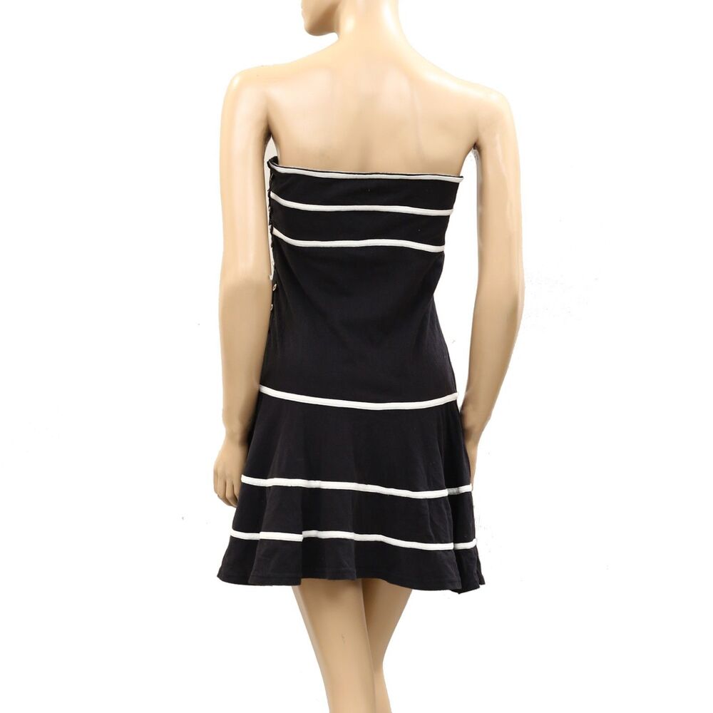 Free People Free-Est Ravine Mini Dress Contrast Tube Cotton Swing XL 286779 - Picture 4 of 6